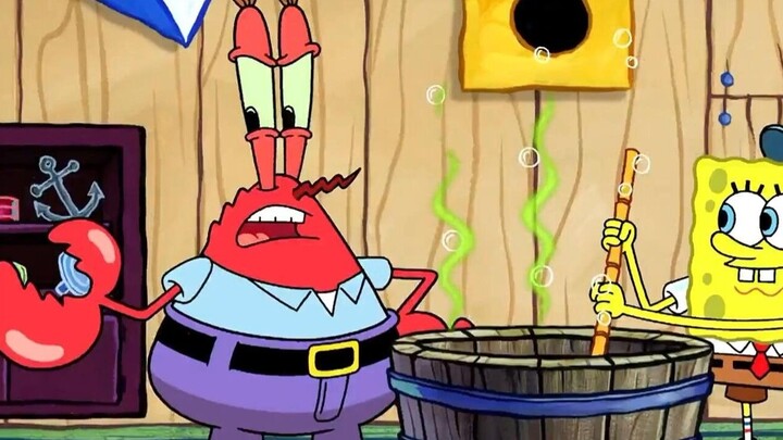 Mr. Krabs secretly "laundered money" in the Krusty Krab King, and his operation made a mistake and t