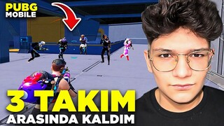 3 TAKIM ARASINDA KALDIM! 1 VS 12😱 | PUBG MOBİLE