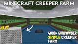 How to Make Creeper Farm in Minecraft Bedrock 1.19 New Gunpowder Farm