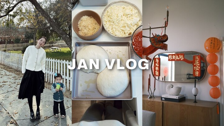 JAN VLOG | Trang trí Tết Nguyên Đán năm Rồng 🏮 Bắt đầu hành trình làm bánh mì chua của tôi 🍕 Bảo tàn