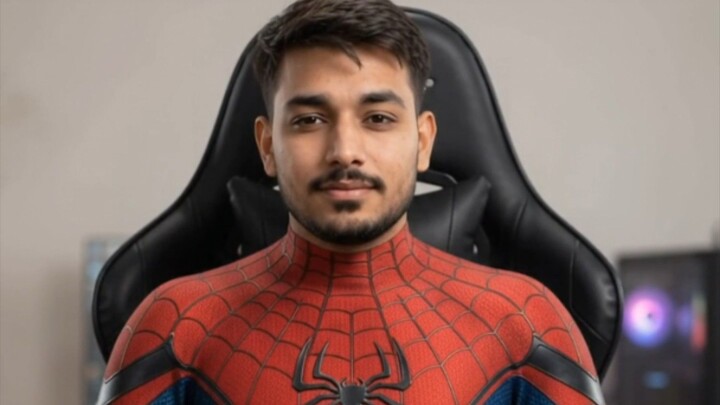 ખુરશી પર બેઠો અને બની ગયો SPIDER-MAN 🕷️🔥 | Epic AI Transformation #Shorts #india #viralvideo #shor