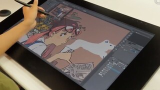 [Hội họa] Bảng vẽ Wacom Cintiq Pro 24 | Vẽ bằng một tay