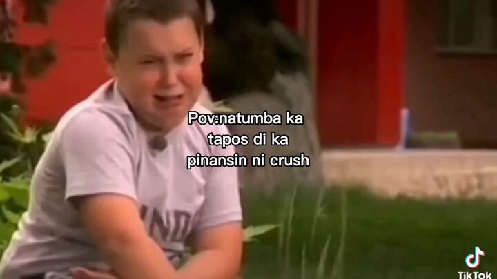 english pov:you fell and your crush din't care