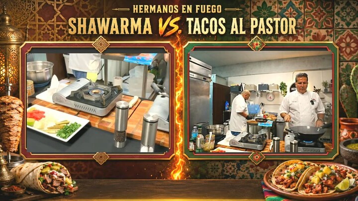 Shawarma VS Tacos al Pastor 🌯 The Lebanese Grandfather & His Mexican Grandson (Cook-Off!)
