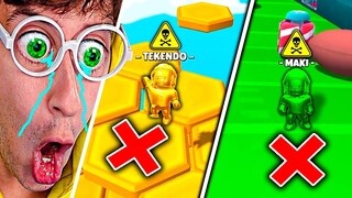 💎 Skin ORO vs COLOR ☢️RADIOACTIVO☢️!! (Reto imposible 😱💀) - Stumble Guys TEKENDO