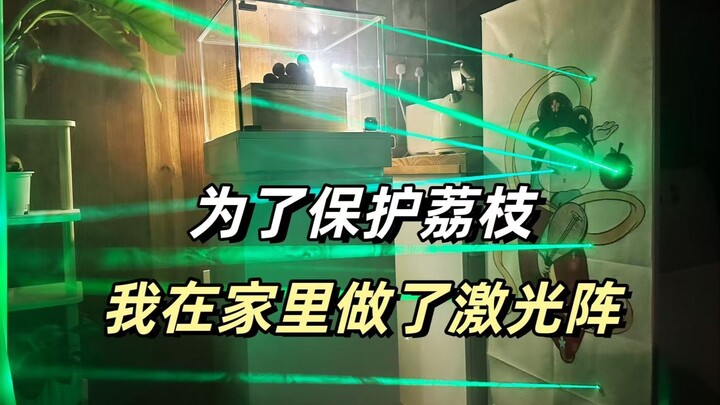 Who would set up a laser array at home??