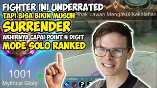 Akhirnya Capai 4 Digit Mode SOLO RANK Pake Hero Underrated Ini!! Musuhnya Sampe Surrender Coy 😂