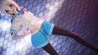 【布料解算/水手服/弱音】呀哈里，白毛赛高！