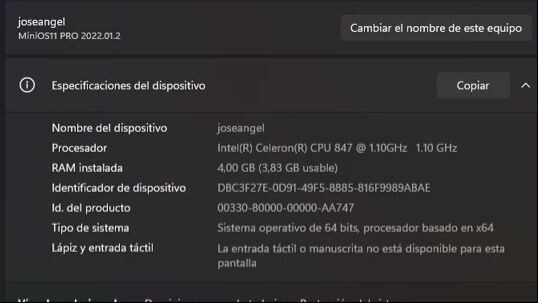 Windows 11 miniOS test en Canaima / netbook del Gobierno - Descarga Mediafire