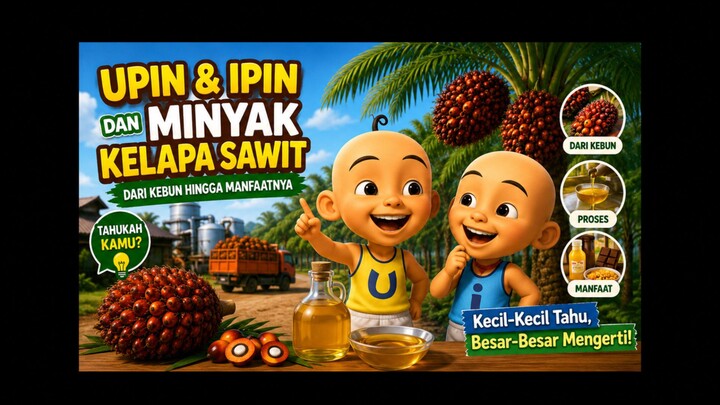 Upin & Ipin Episode terbaru _ Upin & Ipin dan minyak kelapa sawit dari kebun hingga manfaatnya