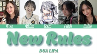 Dua Lipa - New Rules Cover by Vestia Zeta, Cookiered, Nastasia Adeline, Anin, Dea Aulia (Ai Cover)