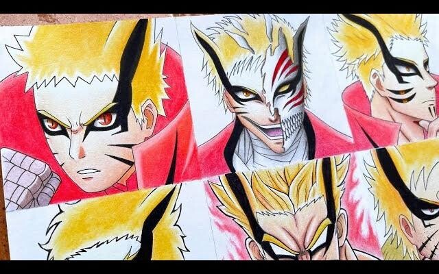 อนิเมะที่แตกต่างกันเป็น Naruto Baryon Mode ( Boruto Naruto Next Generation) - Drawing