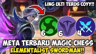 META TERBARU MAGIC CHESS!! 6 ELEMENTALIST 4 SWORDMAN!!  LING BISA ULTI TERUS COYY!! UPDATE TERBARU