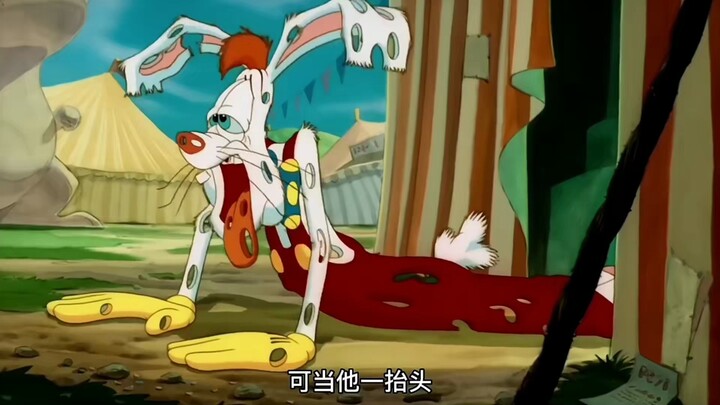 Crazy moves by the unlucky bunny: a 1988 hand-drawn animation with no computer effects added!