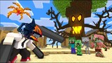 Monster School : Chainsaw Man Vs Tree Monsters | Robot Charles & Train School - Minecraft Animation