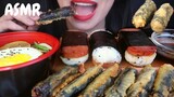ASMR Korean Food D Mukbang | Spam Musubi , Jajangmyeon , Gimari | Eating Sound D | Hungry Hippo ASMR