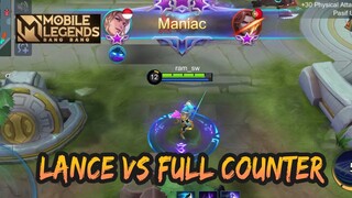 MANIAC 🔥🔥🔥 LANCELOT VS FULL COUNTER | LANCELOT GAMEPLAY #132 | MOBILE LEGENDS BANG BANG