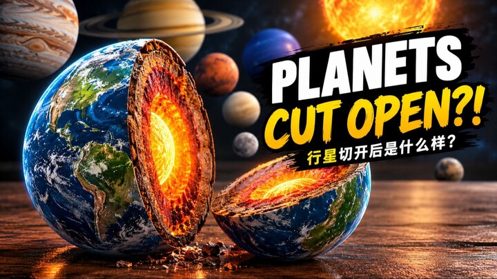如果把太阳系的行星切开，会看到什么？🌍🪐｜AI创意视觉 What If We Cut Open the Planets? | AI Art