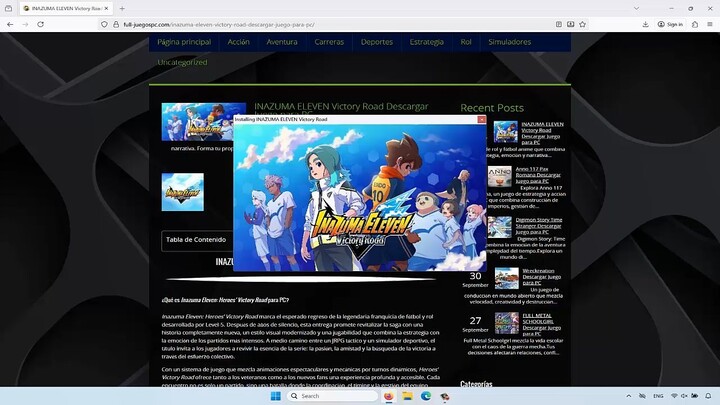 INAZUMA ELEVEN Victory Road Descargar Juego para PC