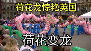 英国：荷花变龙惊艳外国人！浙江湖州长兴百叶龙外国表演惊艳全场！