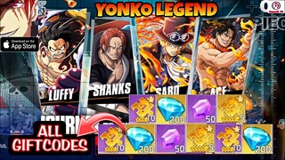 Yonko Legend Gameplay All Giftcode - One Piece RPG Game iOS