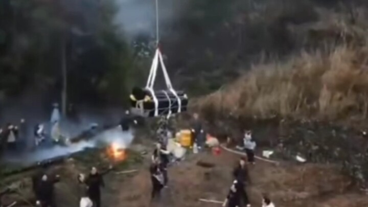 Drone funeral one-stop service