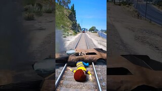 GTA V: RED HULK SAVING RUDRA FROM THOMAS THE TRAIN #shorts