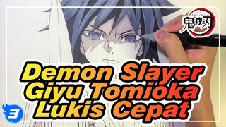 Menggambar Cepat Sangat Realistik - Giyu Tomioka | Demon Slayer_3