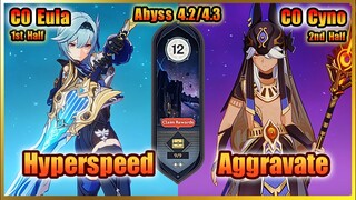 Eula x Mika Hyperspeed | Cyno Aggravate | Abyss 4.2 Floor 12 | Genshin Impact