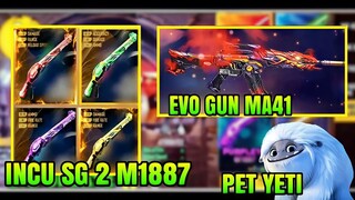 BOCORAN INCUBATOR SHOTGUN 2 M1887, EVO GUN M4A1 ARTIFICIAL INTELLIGENCE, NEW PET YETI FF