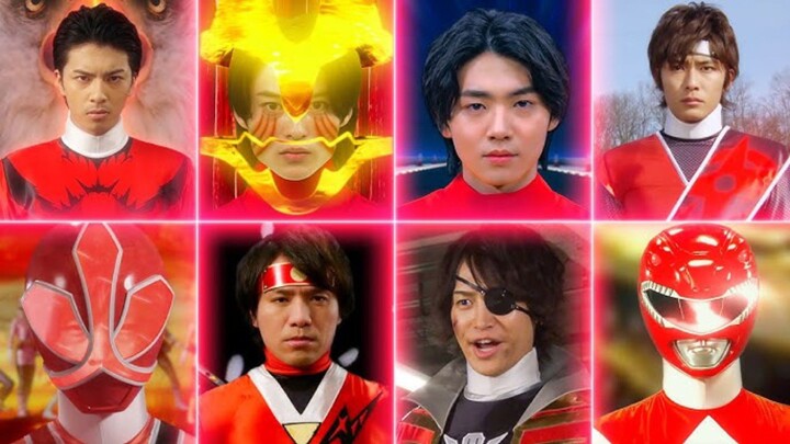Tất Cả Các Lần Biến Hình Của Các Chiến Binh Senshi Đỏ | Super Sentai 50th