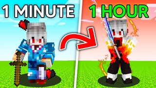 1 HOUR to become the STRONGEST Demon Slayer in Minecraft Demon Slayer Mod