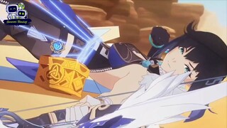 Yelan & Dehya VS Fatui's Rider!!! Subtitle Indonesia