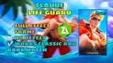Claude Lifeguard Skin Script Special - Full Effect +Frame - Mobile Legends