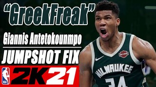 Giannis Antetokounmpo Jumpshot Fix NBA2K21 with Side-by-Side Comparison