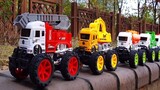 toy car animation, monster truck collection, monster excavator monster mixer truck monster fire truc