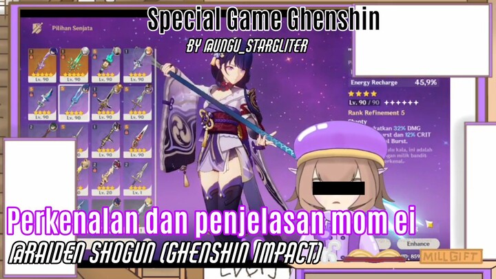 Perkenalan karakter ungu_stargitter dan pembahasan mom ei