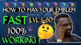 HOW TO MAX YOUR EMBLEM FAST IN MOBILE LEGENDS 2020 | TIPS AND TRICKS