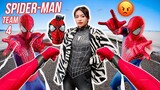 TEAM SPIDER-MAN vs CRAZY VENOM GIRLFRIEND (Epic Parkour POV Chase)
