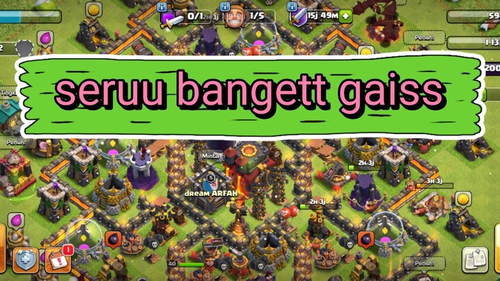 COC TH 10 VS TH 9 ( Ratakan dan bintang 3 )