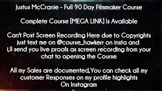 Justus McCranie Course - Full 90 Day Filmmaker Course download
