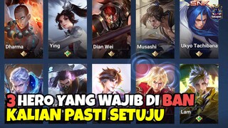 3 HERO INI TERLALU OP WAJIB DI BAN - HONOR OF KINGS