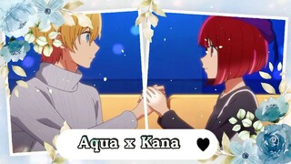 Aqua x Kana ".. Ada yg udh mulai ambil start nih😚.. " kulkas auto salting 😂 Oshi no ko (AMV)