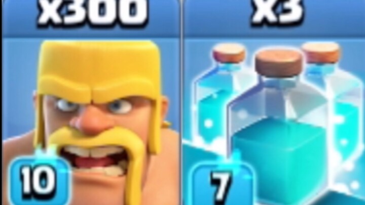 Clash of Clans: Playing against a mirror match of Barbarians, Leader: "Damn, it's on fire, let's go!