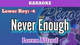 Never Enough by Loren Allred (Karaoke : Lower Key : -4)