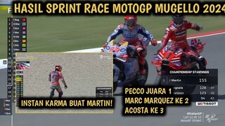 INSTANT KARMA BUAT JORGE MARTIN! MARC MARQUEZ KE 2 PECCO SABET JUARA 1 DI SPRINT RACE MOTOGP MUGELLO