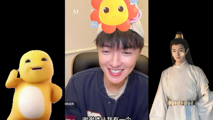 Guan Hong thanks Tao Heihei for naming him “Lychee Milk Dragon.”