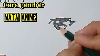 Cara gambar mata anime super mudah, cuma pakai pensil 2B