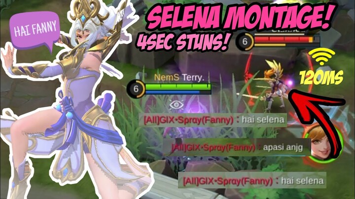 HIGH PING SELENA MONTAGE? | Mobile Legends Bang Bang