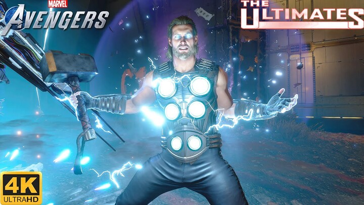 Thor vs Heroic Gauntlet with Ultimate Outfit - Marvel's Avengers Game (4K 60FPS)